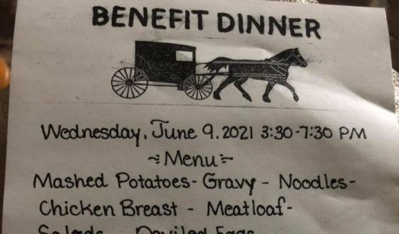 Amish Benefit Dinner: How much food is needed?