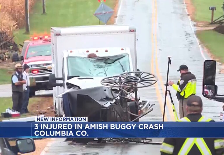Box Truck Hits Buggy – After Buggy Fails To Yield; Three Amish Children Injured (Wisconsin)