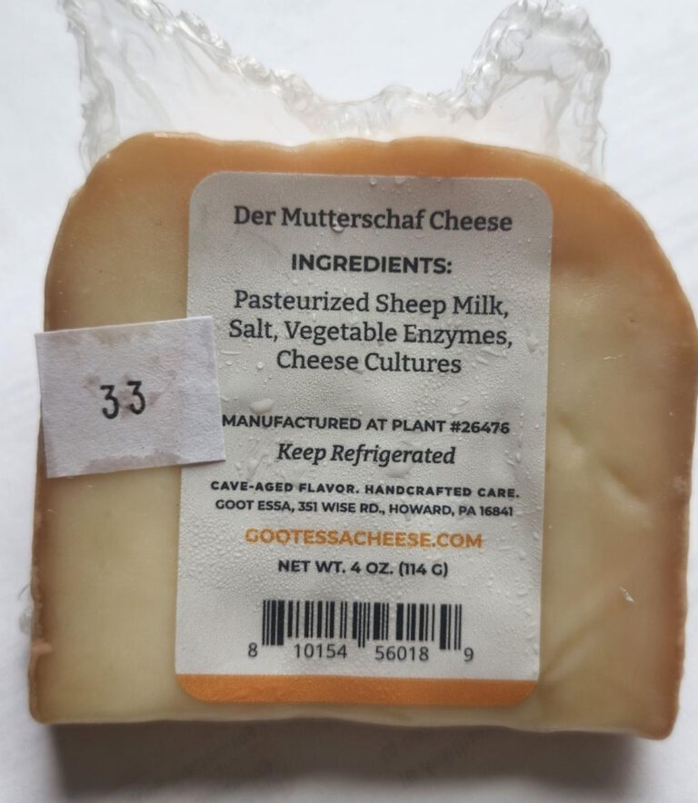 Goot Essa Cheese Recall (From September) – “Der Mutterschaf” Sold In 4 States