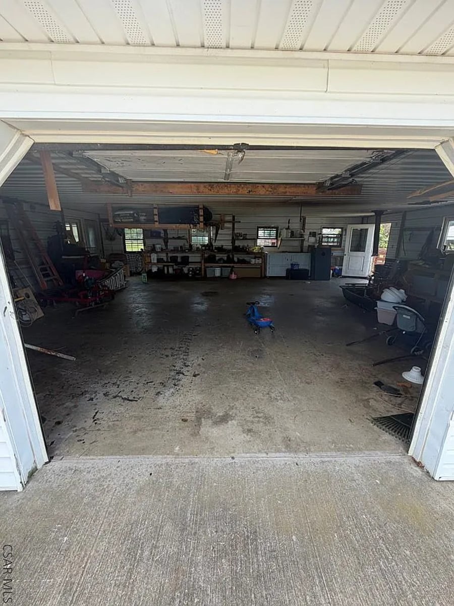 Workshop inside the garage of a Punxsutawney, PA Amish home