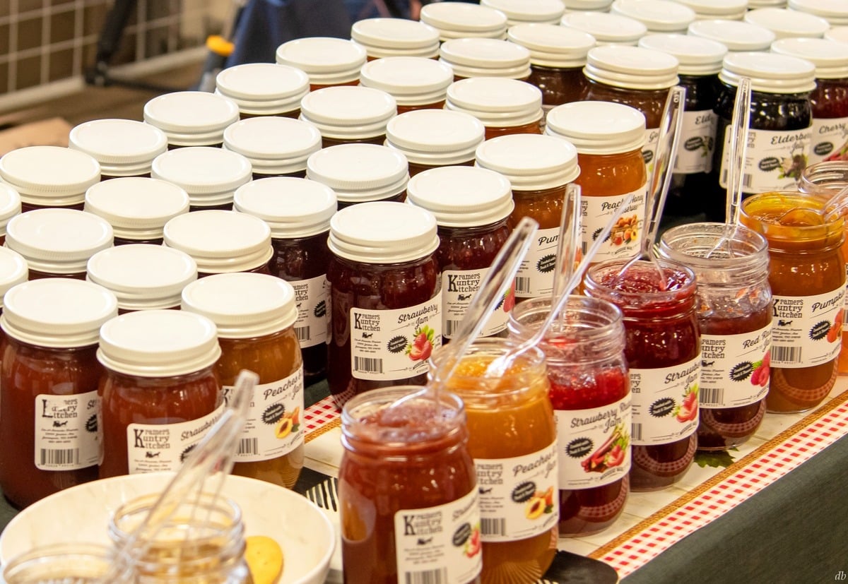 Jars of jam and jelly at Heritage Days
