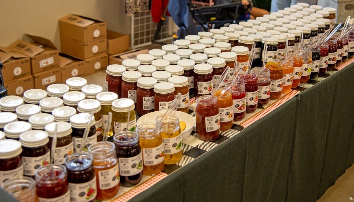 Jams and jellies for sale at Jamesport Heritage Days