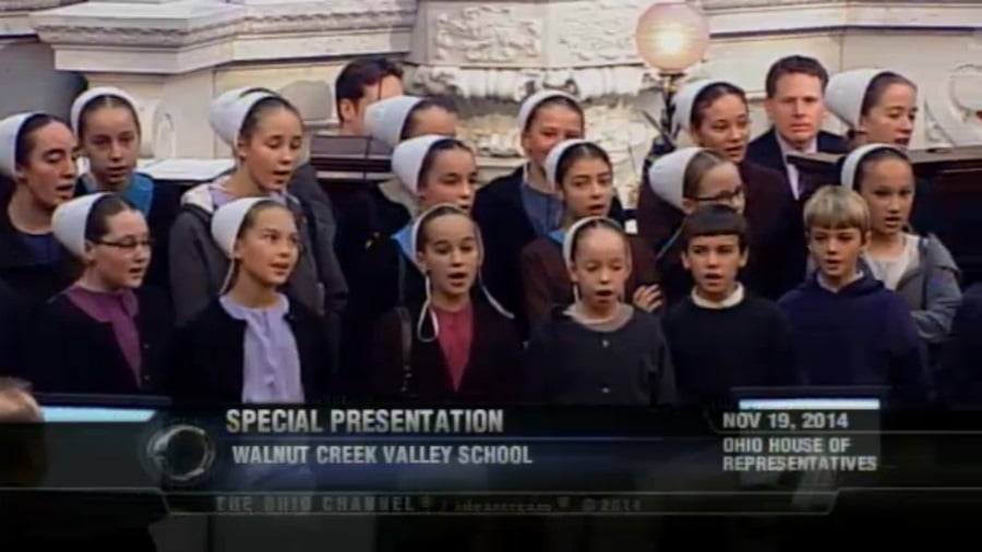 Amish Children Sing for Ohio Legislature (Video)