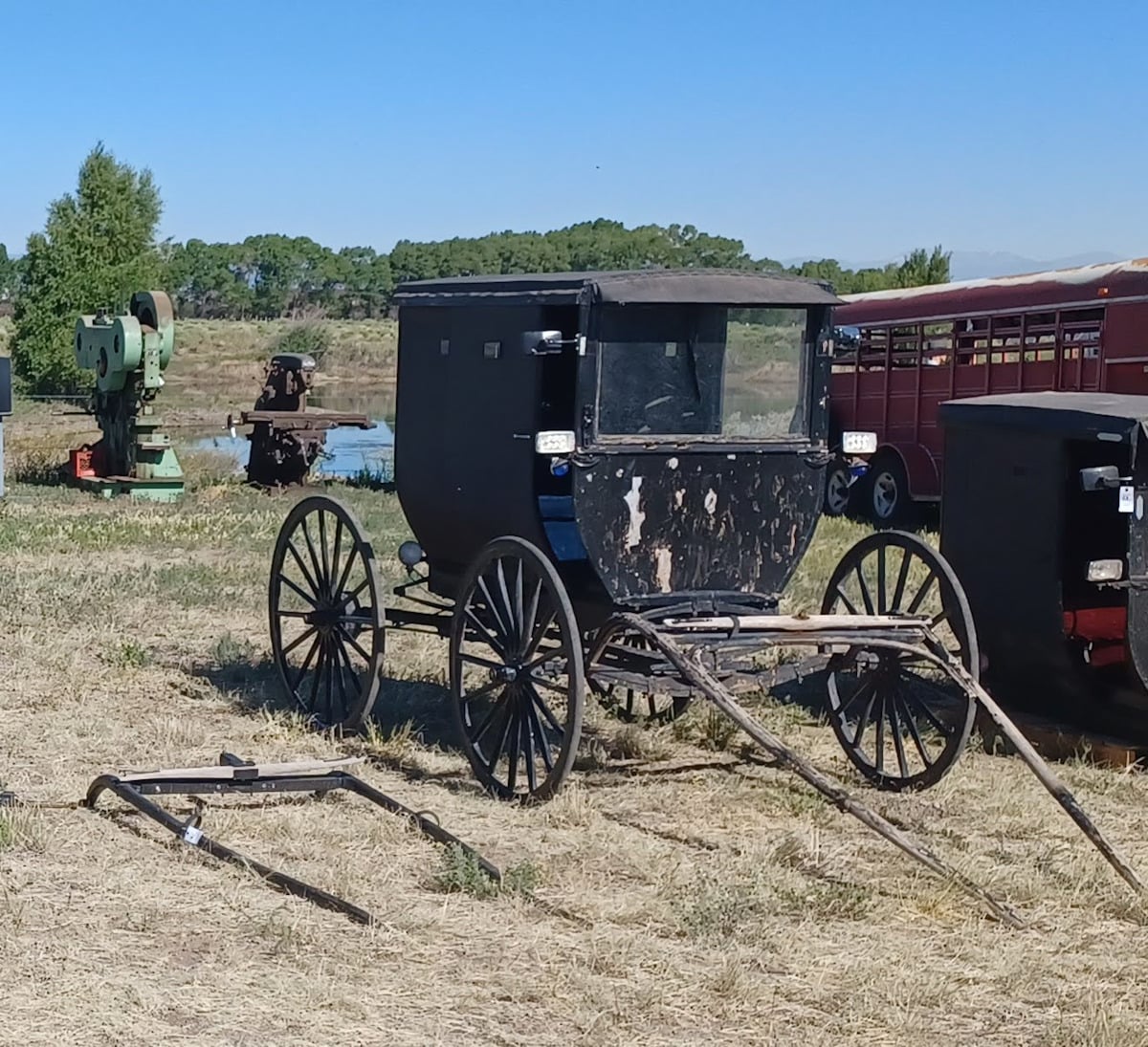 Weathered Amish buggy for sale at Colorado auction